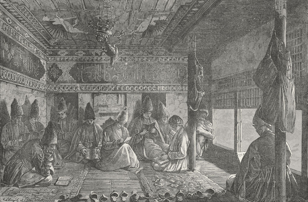 EURASIA. The Caucasus. A Tartar school 1880 old antique vintage print picture